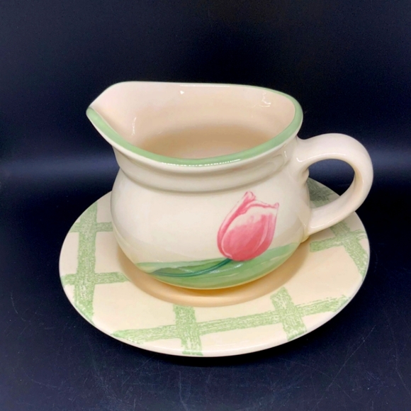 Pfaltzgraff Garden Party Gravy Server & Underplate - Picture 2 of 6